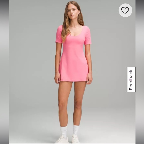 lululemon athletica Dresses & Skirts - New lululemon Align Short-Sleeve Dress in salmon color size 6